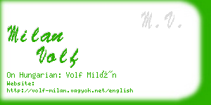 milan volf business card